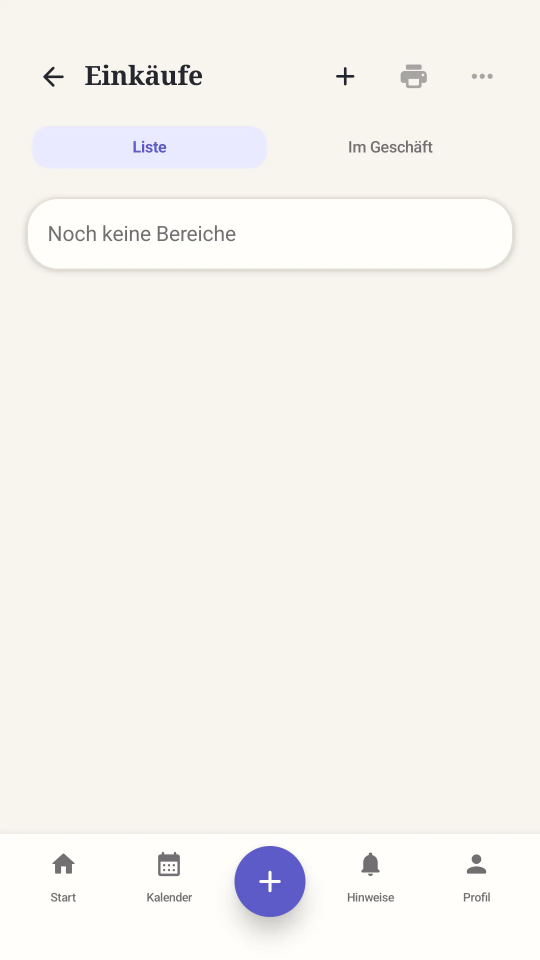 Gemeinsame Einkaufsliste in der Our Home App