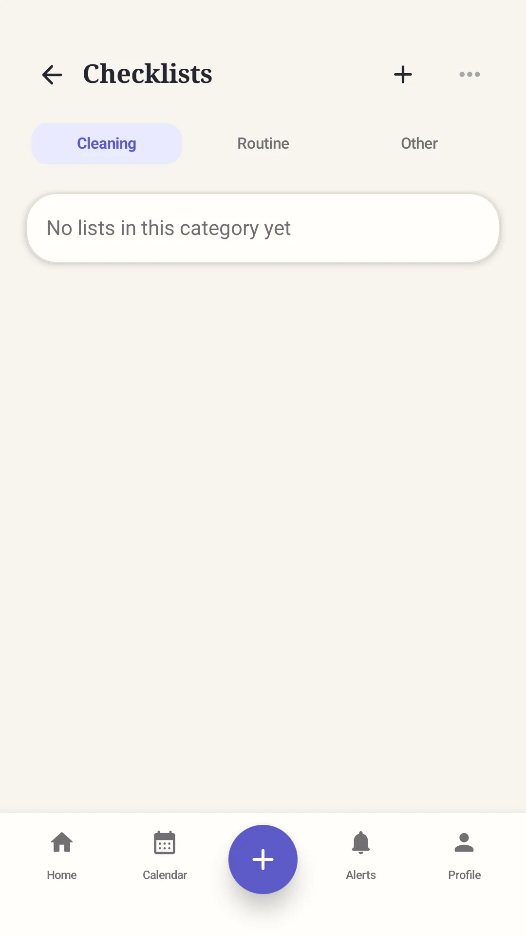 Checklists in the Our Home app